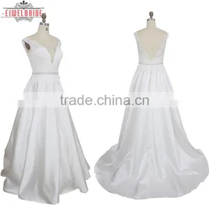 Custom A Line Lace Appliques Wedding Dress thumbnail-1