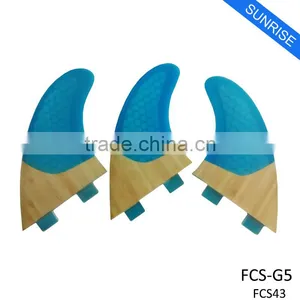Bamboo Quillas FCS Fiberglass Honeycomb Fin Surfboard FCS Bamboo Fin thumbnail-5