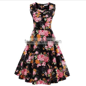Walson 2017 Sleeveless Printed Summer Women Dresses thumbnail-3