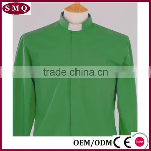 Wholesale Hot Sale Cotton Unisex Plain Clergy Shirt thumbnail-3