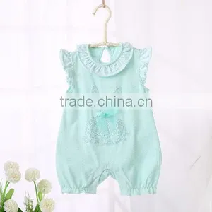 Summer Baby Clothes Romper Natural Colored Cotton Sleeveless Newborn Short Climbing Jumpsuit Clothes thumbnail-4