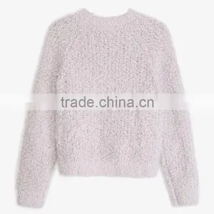 2017 Wholesale Customized Fashion Round Neck Sweaters Women's Pullover for Lady thumbnail-3