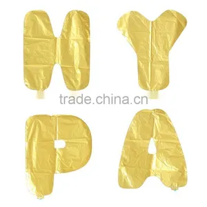 Aluminum Foil Balloon Party Decorations Alphabet "Happy Birthday" Golden thumbnail-2
