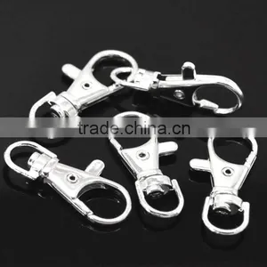 Silver Plated Lobster Swivel Clasps for Key Ring 39x16mm(1-1/2"x5/8"), Sold per Packet of 20,Customize thumbnail-1
