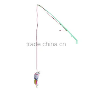 PlasticWand Pet Teaser Mouse Animal Green Bell thumbnail-3