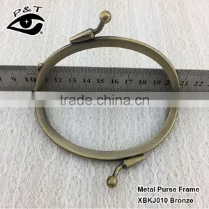 11CM Half Round Shape Bronze Color With Holes Metal Purse Frames for Handbags thumbnail-2