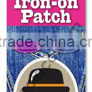 Mini Color Iron on PU Patches Moustache Colorful Patch Printing Iron on Patch thumbnail-1