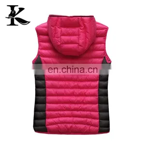 Nylon Padded Jacket Winter Warm Down Vest With Hood thumbnail-6