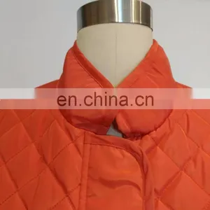Orange Quilted Women's Winter Lightly Padded Jacket thumbnail-6