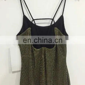 2017 Summer Metallic Backless Condole Belt Camisole thumbnail-3