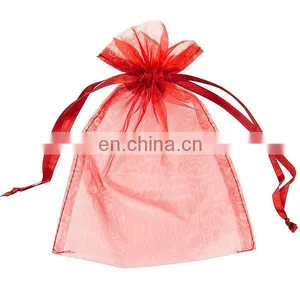 Red Organza Pouch Printed Logo on the Pouch thumbnail-1