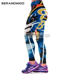 2017 Wholesale Gym Polyester Spandex Fitness Custom Printing Tights Always Yoga Sport Leggings For Women thumbnail-3