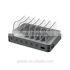 2017 New Design Hotselling New Style 6 Ports Usb Charging Station Phone Charging Station Phone Stand thumbnail-2