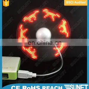 OEM Hot Sale Promotion RGB Color Usb Led Fan With DIY LED Message thumbnail-2