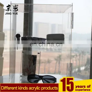 Locked Acrylic Jewely Display Case Plexiglass Ring Display Cabinet Perspex Jewelry Case With Lock and Key thumbnail-2