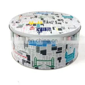 Big Round Cake Tin Box/cake Packing Tin Box thumbnail-1