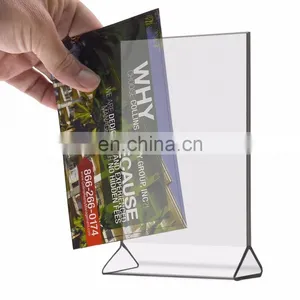 Acrylic Display Sign Holder 4x6,plastic Sign Holder thumbnail-1