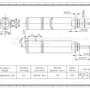 Direct Sale Vibration Motor Geared Motor LDGM0303-125 thumbnail-2
