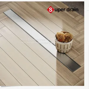 Bathroom Long Linear Premium Quality 304 Stainless Steel Strip Automatic Drainage Shower Floor Drain thumbnail-4