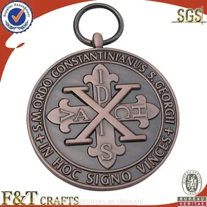 Custom Memorialized Small Honor Custom Religious Metal Coin Medal With Lanyard thumbnail-1