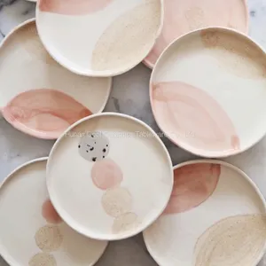Wholesale Handmade Bone China Ceramic Dishes and Plates White Dinner Plate Round Charger thumbnail-2