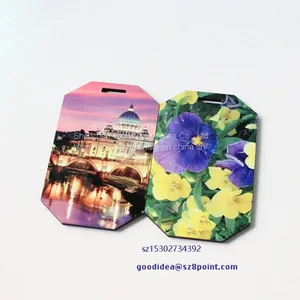 Sublimation MDF Luggage Tag Creative Printing Suitcase ID Travel Address Holder Boarding Tags Fun thumbnail-2