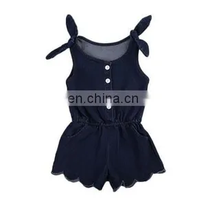 Hot Sale White Plain Baby Romper Sleeveless Knitted Baby Romper thumbnail-3