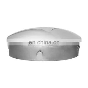 Stainless Steel Tempered Glass Stair Handrail Balustrade Fittings Pipe End Cap thumbnail-2