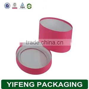 Custom Round Cardboard Gift Packaging Box With Transparent Lid thumbnail-1