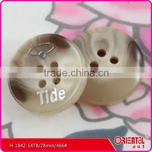 4 Holes Brown Plastic Resin Button for Lady's Wind Coat thumbnail-3