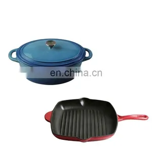 Manufacturing Enamel Coated Cookware Cast Metal Iron Pot thumbnail-1