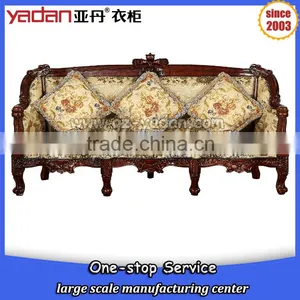 Solid Wood Carved Living Room Sofa Set, Arab Sofa, Dubai Sofa Furniture thumbnail-3