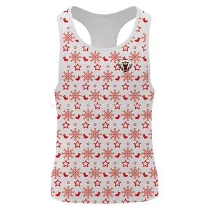 Women's Full Sublimated Singlet With Red and White Colors thumbnail-1