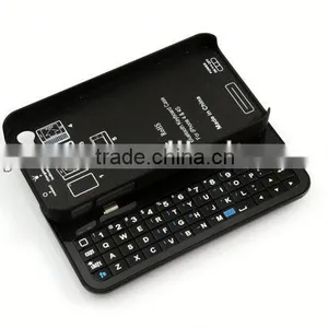 For Iphone 4 4S Ultra-thin Sliding Bluetooth Keyboard Case With Stand thumbnail-1