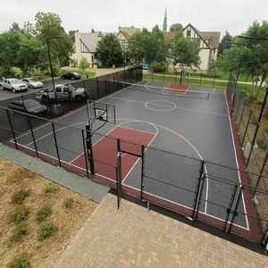 Vinyl Coated Chain Link Fencing for Basketball, Pickleball & Tennis Courts thumbnail-4