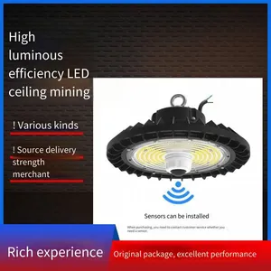 Microwave Induction Led Industrial and Mining Lamp, Ufo Flying Saucer Lamp, Ceiling Lamp for Stadiums, High Luminous Efficacy, Energy-saving and Power-saving Lighting for Workshops and Rooms thumbnail-4