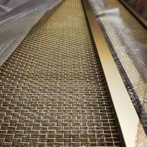 Special Offer: Bronze-colored Metal Decorative Mesh Partitions, Suitable for Hotels, Restaurants, and Elevator Curtain Walls. thumbnail-1