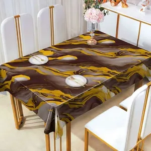 Marble PVC Tablecloth, Waterproof, Oil-proof, Easy to Clean, Perfect for Home Dining thumbnail-3