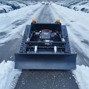 Vigorun Industrial Single Cylinder CE EPA Euro 5 452cc Gasoline Engine Wireless Radio Control Lawn Mower With Snow Shovel thumbnail-1