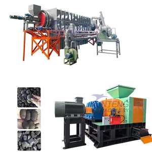Coconut Shell Charcoal Block Production Line Continuous Coconut Shell Carbonization Furnace EPC thumbnail-1