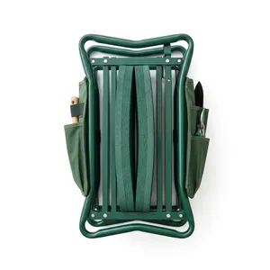 Portable Folding Heavy Duty Steel Frame EVA Foam Padded Cushion Dual Use Kneeler Bench With Storage Bag Garden Kneeling Stool thumbnail-5