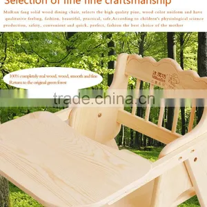 Wooden Children Table and Chair, Children Hairdressing Chair, Barber Chair for Children thumbnail-2