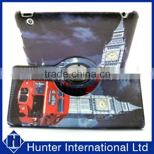 Printed Clock Tower Rotating Tablet Case For IPad 4 thumbnail-2