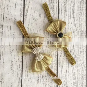 Golden Children Girls Elastic Headband Hot Sale Baby Hairband With Flower for 0-3 Years thumbnail-2