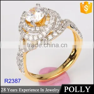 Latest Beauty Design Diamond Ring Flower Shape 925 Silver cz Ring thumbnail-2