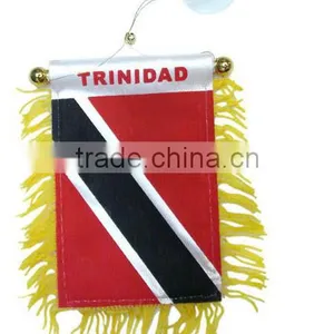 TRINIDAD Car Flags,Mini Polyester TRINIDAD Car Flag,Promotional Country Car Flags thumbnail-1