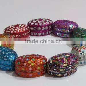 Jeweled Trinket Box Attractive Glitter and Mirror Jewelry Boxes thumbnail-6