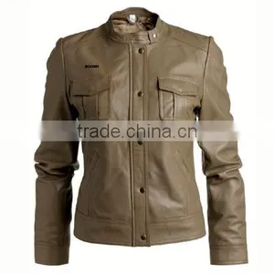 High Quality Cheap Lady's Fashion Leather Jacket With Ten Years Experience thumbnail-1