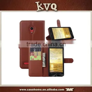 Factory Hand Made Leather Wallet Flip Cover for Asus Zenfone 5 Lite thumbnail-1