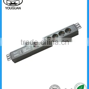 19''German Type 6 Ways Power Outlet Socket Power Distribution Unit thumbnail-1